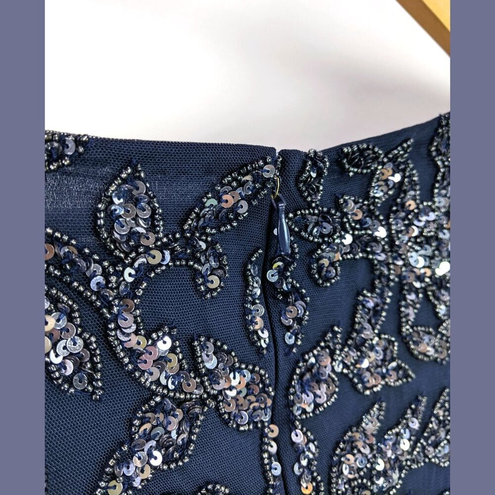 Pisarro Nights Womens Sequin Bodice Evening Gown Blue Size M - Picture 6 of 8